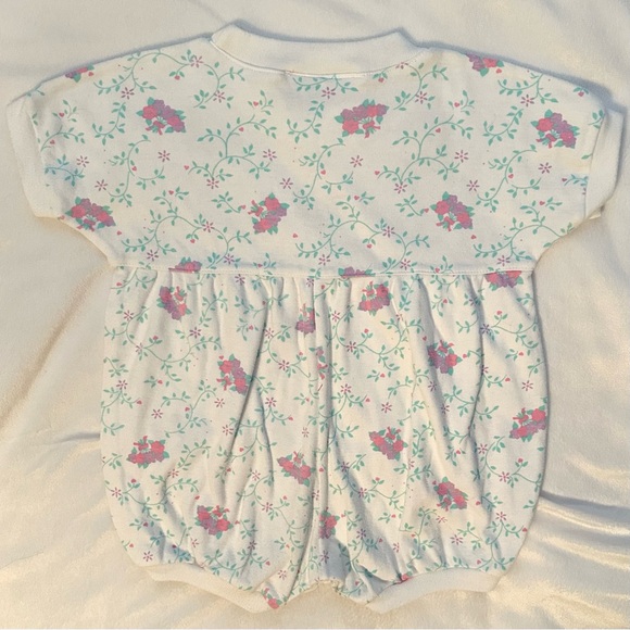 Vintage Honors Baby Girls Bunny & Flower Romper 12M One Piece Easter Spring - Picture 3 of 7